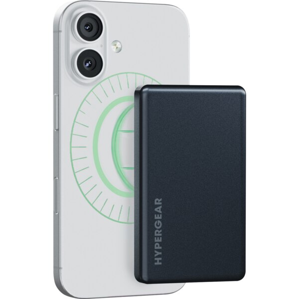 HyperGear MAG Slim Magnetic Wireless Fast Charge Power Bank - Black 5000mAh